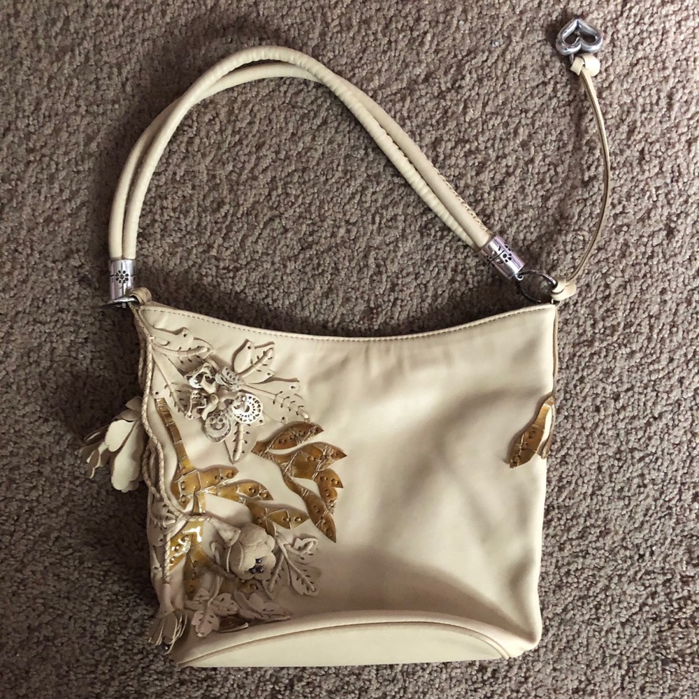 Vintage floral leather purse